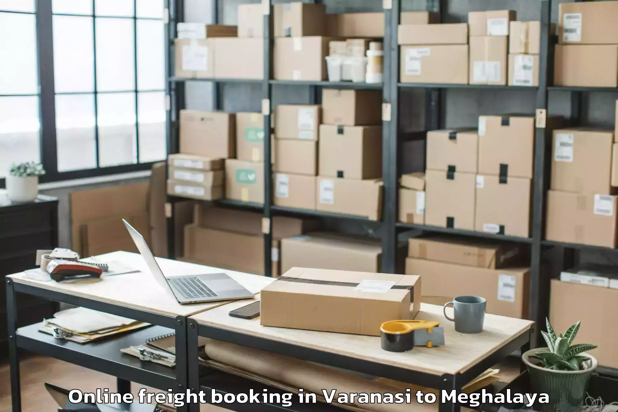 Easy Varanasi to Ampati Online Freight Booking Booking